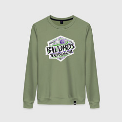 Свитшот хлопковый женский Турнир по бильярду, цвет: авокадо