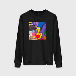 Женский свитшот Мардж Симпсон спагетти болоньезе