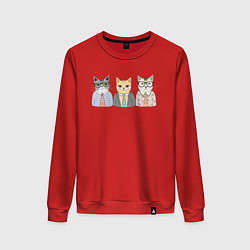 Женский свитшот Деловые котики офисные