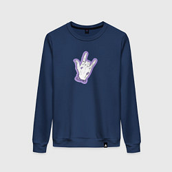 Свитшот хлопковый женский BTS Army Cool, цвет: тёмно-синий