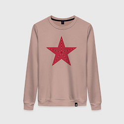 Свитшот хлопковый женский USSR red star, цвет: пыльно-розовый