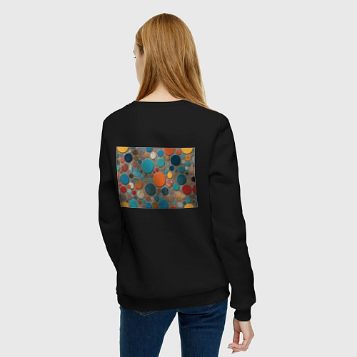 Женский свитшот Арт вариация терраццо / Черный – фото 4