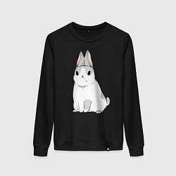 Женский свитшот Кролик жует траву