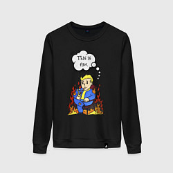Женский свитшот Vault boy in the fire