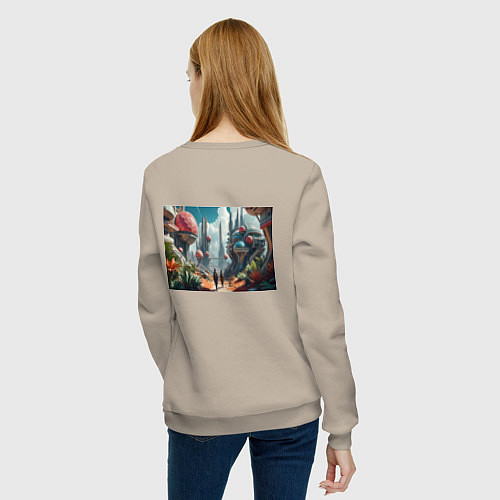 Женский свитшот Планета фантастика / Миндальный – фото 4
