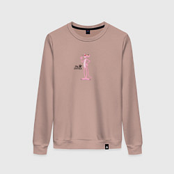 Свитшот хлопковый женский Pink panther dance, цвет: пыльно-розовый