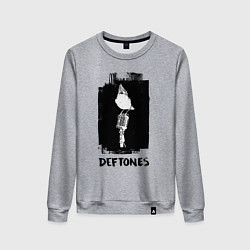 Свитшот хлопковый женский Deftones - bird, цвет: меланж