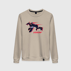 Свитшот хлопковый женский Venom, цвет: миндальный