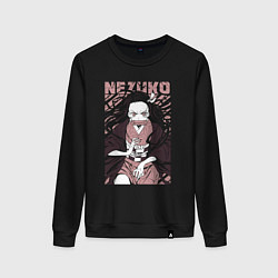 Женский свитшот Nezuko black total cost