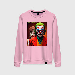 Свитшот хлопковый женский Joker and Minecraft - collaboration, цвет: светло-розовый