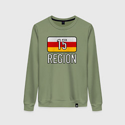 Свитшот хлопковый женский Region 15, цвет: авокадо