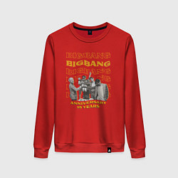 Свитшот хлопковый женский Big bang 15 лет, цвет: красный