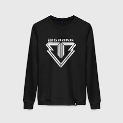 Свитшот хлопковый женский Big bang logo, цвет: черный
