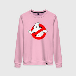 Свитшот хлопковый женский Ghostbusters logo, цвет: светло-розовый