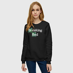 Свитшот хлопковый женский Breaking bad logo, цвет: черный — фото 2