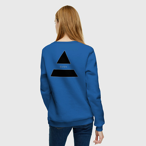 Женский свитшот Черный логотип 30 Секунд до Марса / Синий – фото 4