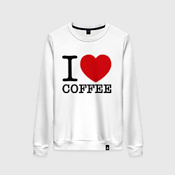 Женский свитшот I love coffee