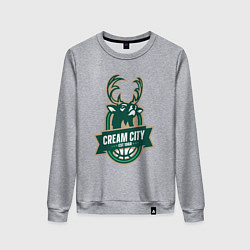 Женский свитшот Milwaukee Bucks cream city