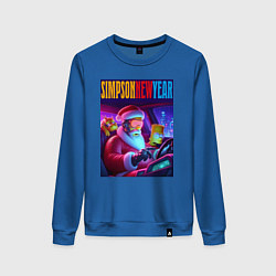 Женский свитшот Homer Simpson in the car with his son