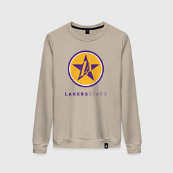 Свитшот хлопковый женский Lakers stars, цвет: миндальный