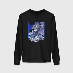 Свитшот хлопковый женский Броня Рэнд, цвет: черный