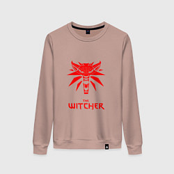 Свитшот хлопковый женский The witcher games, цвет: пыльно-розовый