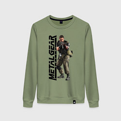 Свитшот хлопковый женский Снейк Солид, цвет: авокадо