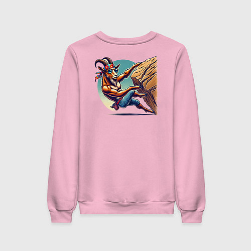 Женский свитшот Безумный горный / Светло-розовый – фото 2