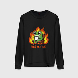 Женский свитшот Frog - this is fine