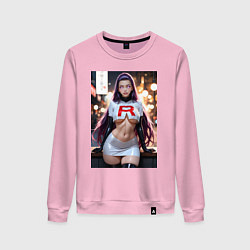 Свитшот хлопковый женский Джесси Команда R Покемон, цвет: светло-розовый