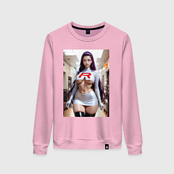 Свитшот хлопковый женский Джесси Команда R Покемон, цвет: светло-розовый