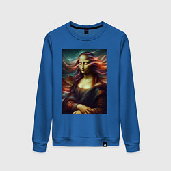 Женский свитшот Мона Лиза закрыла глаза