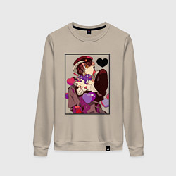 Свитшот хлопковый женский Туалетный мальчик Ханако, цвет: миндальный