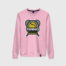 Свитшот хлопковый женский Tennis championship, цвет: светло-розовый
