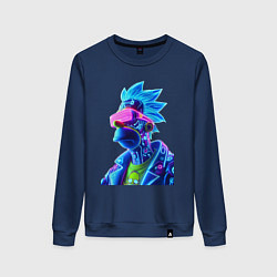 Свитшот хлопковый женский Cyberpunks not dead - Homer Simpson, цвет: тёмно-синий