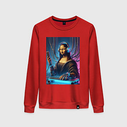 Женский свитшот Mona Lisa cyberpunk - fantasy