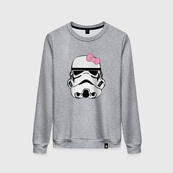 Свитшот хлопковый женский Женский шлем имперского солдата - для пары, цвет: меланж