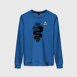 Свитшот хлопковый женский Quadrifoglio, цвет: синий