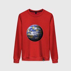 Женский свитшот Голубая планета, альтернативная