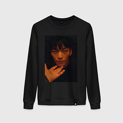 Свитшот хлопковый женский Игра в кальмара Хван Чон-Хо, цвет: черный