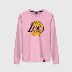 Свитшот хлопковый женский Luka Doncic Lakers, цвет: светло-розовый