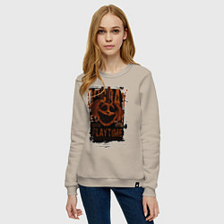 Свитшот хлопковый женский Пеклопёс DogDay из Poppy Playtime, цвет: миндальный — фото 2