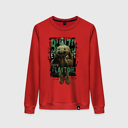 Свитшот хлопковый женский Кролик Бонзо из Poppy Playtime, цвет: красный