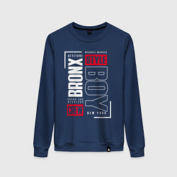 Свитшот хлопковый женский Bronx style, цвет: тёмно-синий