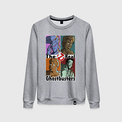 Свитшот хлопковый женский The real ghostbusters, цвет: меланж