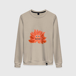 Женский свитшот Рыжий пушистый монстрик