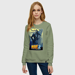 Свитшот хлопковый женский MDK - Kurt, цвет: авокадо — фото 2