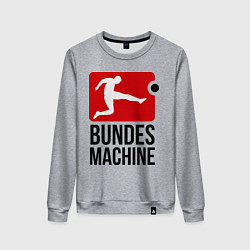 Свитшот хлопковый женский Bundes machine football, цвет: меланж