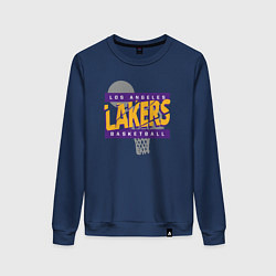 Свитшот хлопковый женский Lakers basketball play, цвет: тёмно-синий