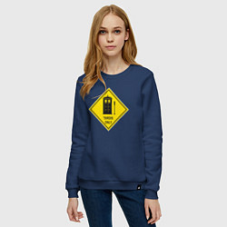 Свитшот хлопковый женский Tardis only, цвет: тёмно-синий — фото 2